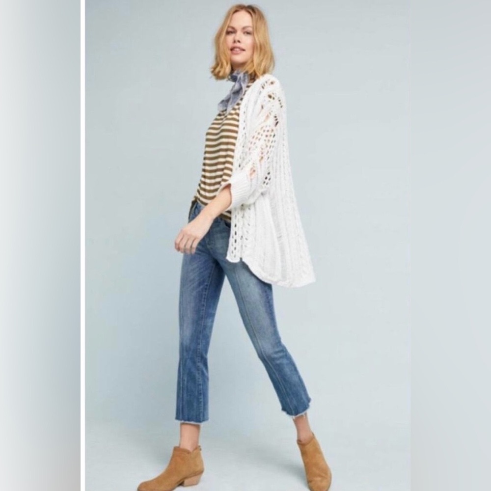 NWT Moth by Anthropologie dolman sleeve knitted cardigan, white Size XS - Picture 3 of 13